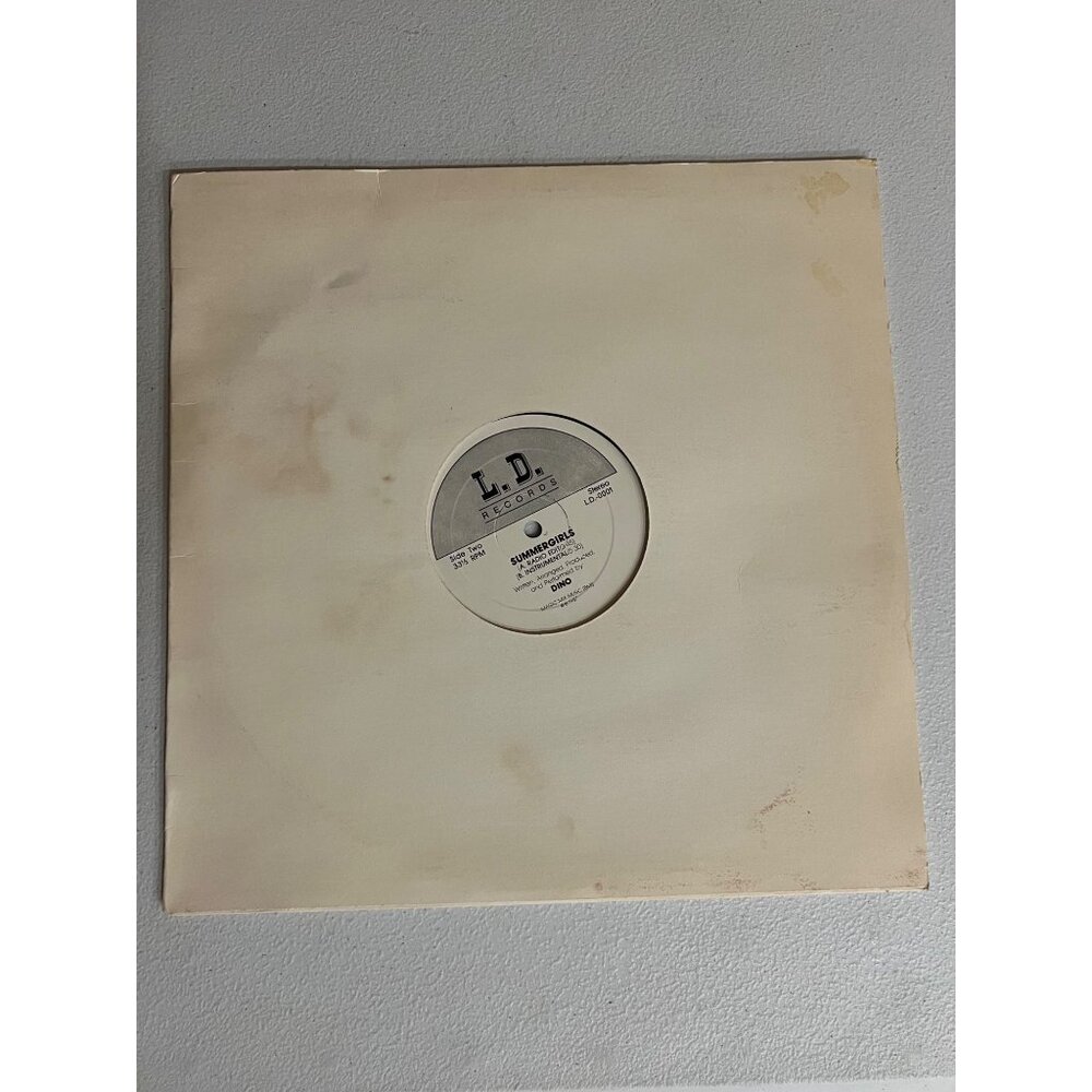 Dino Summergirls Vinyl Record 1987 Pop L.D. Records LD-0001 Pre-Owned